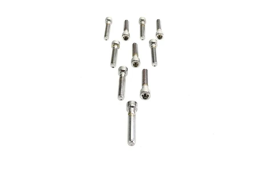 Colony SHC-986 Allen Socket Cap Bolt, 3/8 inch x 2 inch, Knurled Chrome Finish by Colony