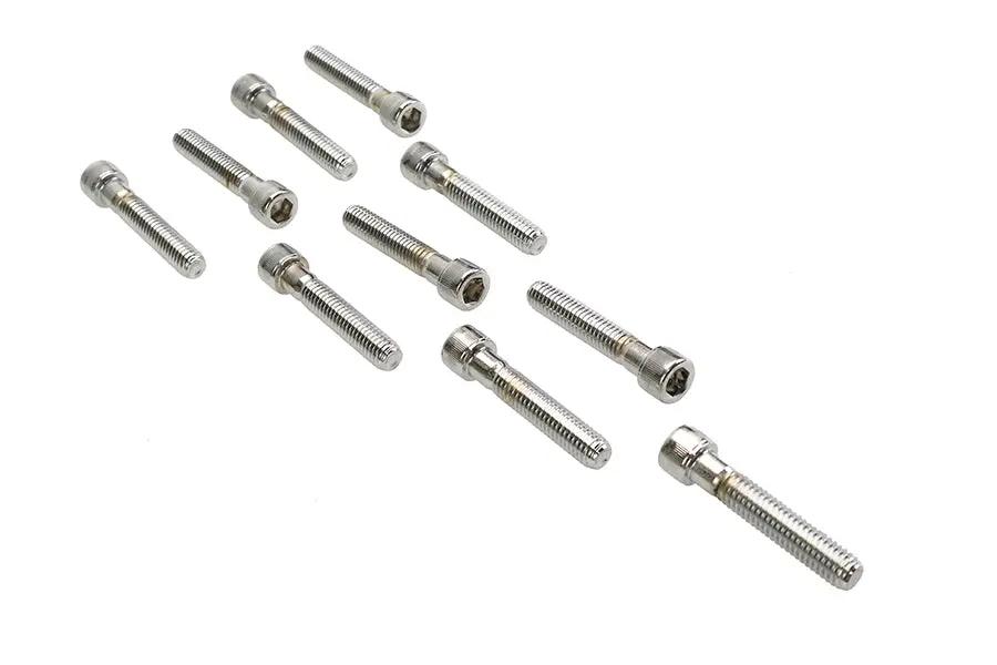 Colony SHC-986 Allen Socket Cap Bolt, 3/8 inch x 2 inch, Knurled Chrome Finish by Colony
