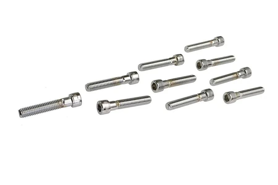 Colony SHC-986 Allen Socket Cap Bolt, 3/8 inch x 2 inch, Knurled Chrome Finish by Colony