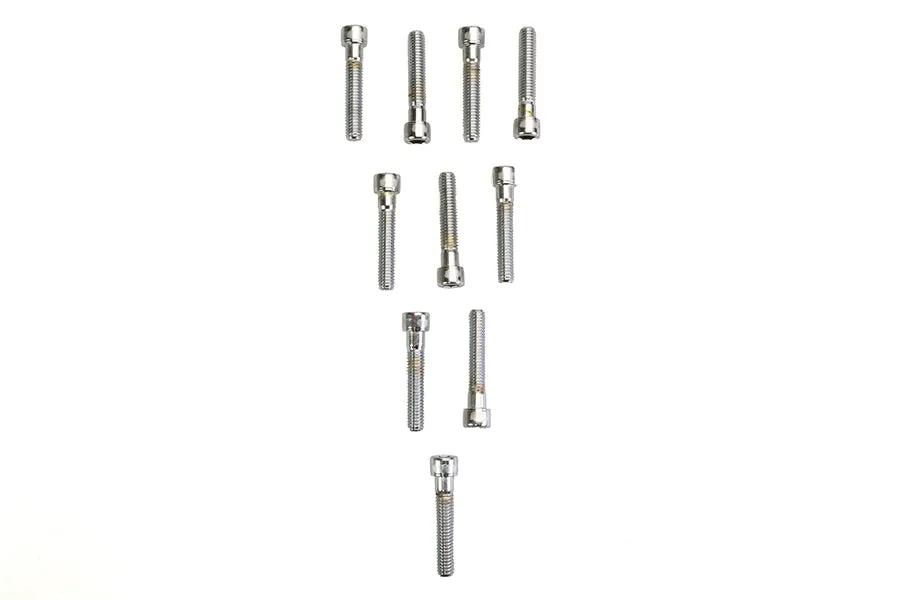 Colony SHC-986 Allen Socket Cap Bolt, 3/8 inch x 2 inch, Knurled Chrome Finish by Colony