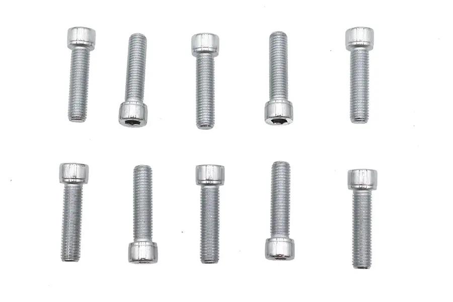 Colony SHC-910 Allen Socket Cap Bolt, 1/4 inch x 1 inch, Knurled Chrome Finish by Colony