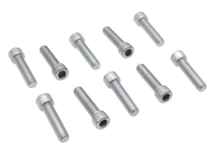 Colony SHC-910 Allen Socket Cap Bolt, 1/4 inch x 1 inch, Knurled Chrome Finish by Colony