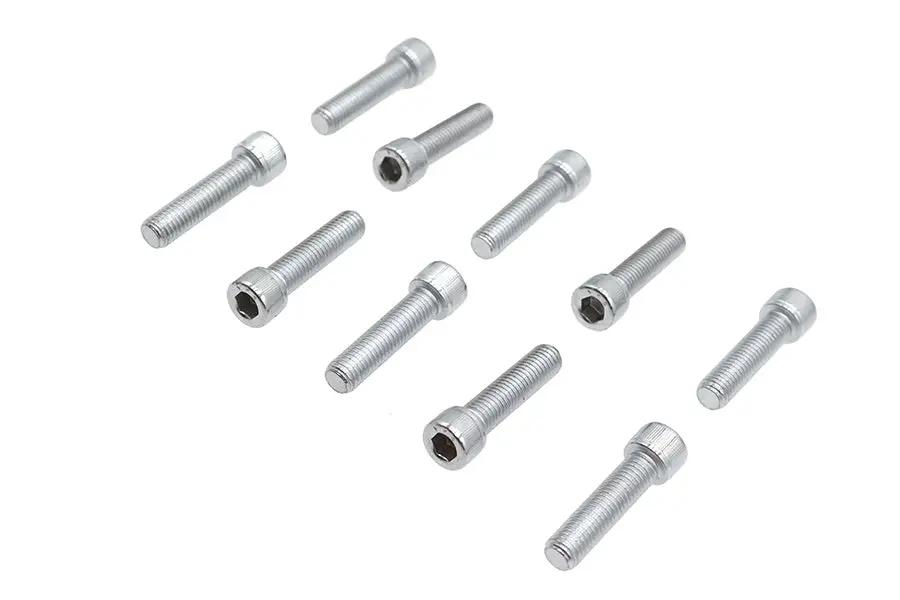 Colony SHC-910 Allen Socket Cap Bolt, 1/4 inch x 1 inch, Knurled Chrome Finish by Colony