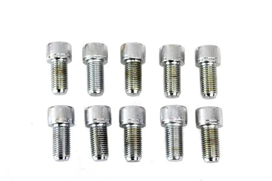 Colony SHC-929 Allen Socket Cap Bolt, 3/8 inch-24 x 3/4 inch, Knurled Chrome Finish by Colony