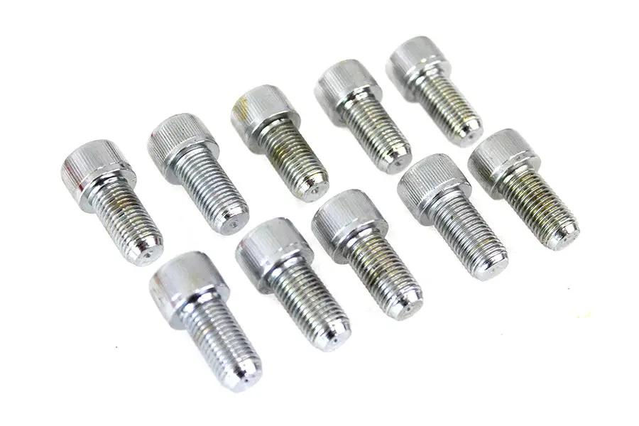 Colony SHC-929 Allen Socket Cap Bolt, 3/8 inch-24 x 3/4 inch, Knurled Chrome Finish by Colony