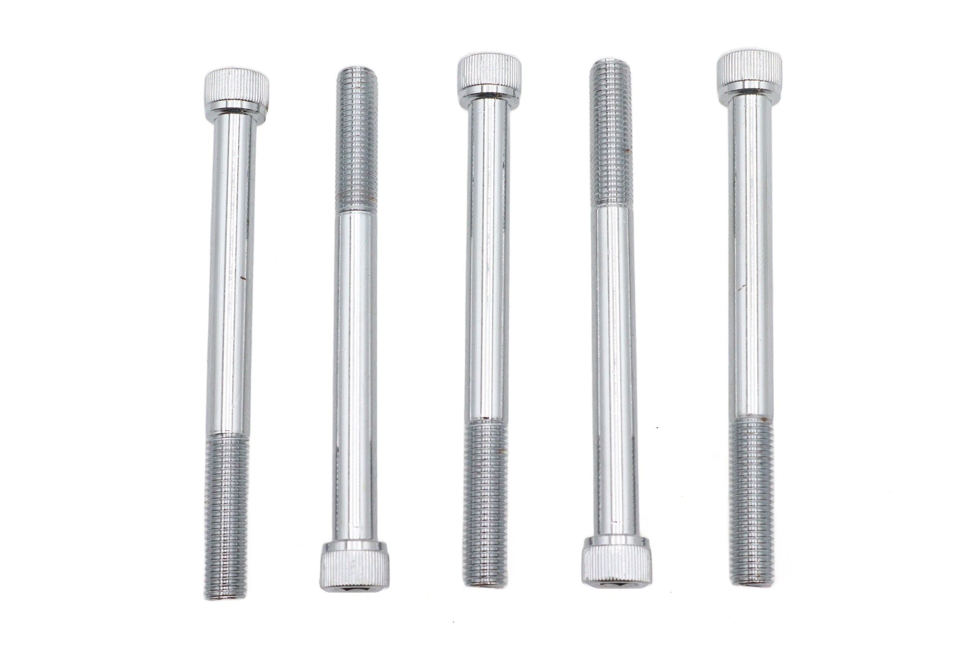 V-Twin Allen Socket Cap Bolt Chrome 5/16 Inch x 3-1/2 Inch, Coarse Thread, Knurled Finish