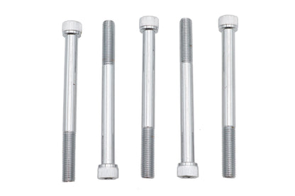 V-Twin Allen Socket Cap Bolt Chrome 5/16 Inch x 3-1/2 Inch, Coarse Thread, Knurled Finish