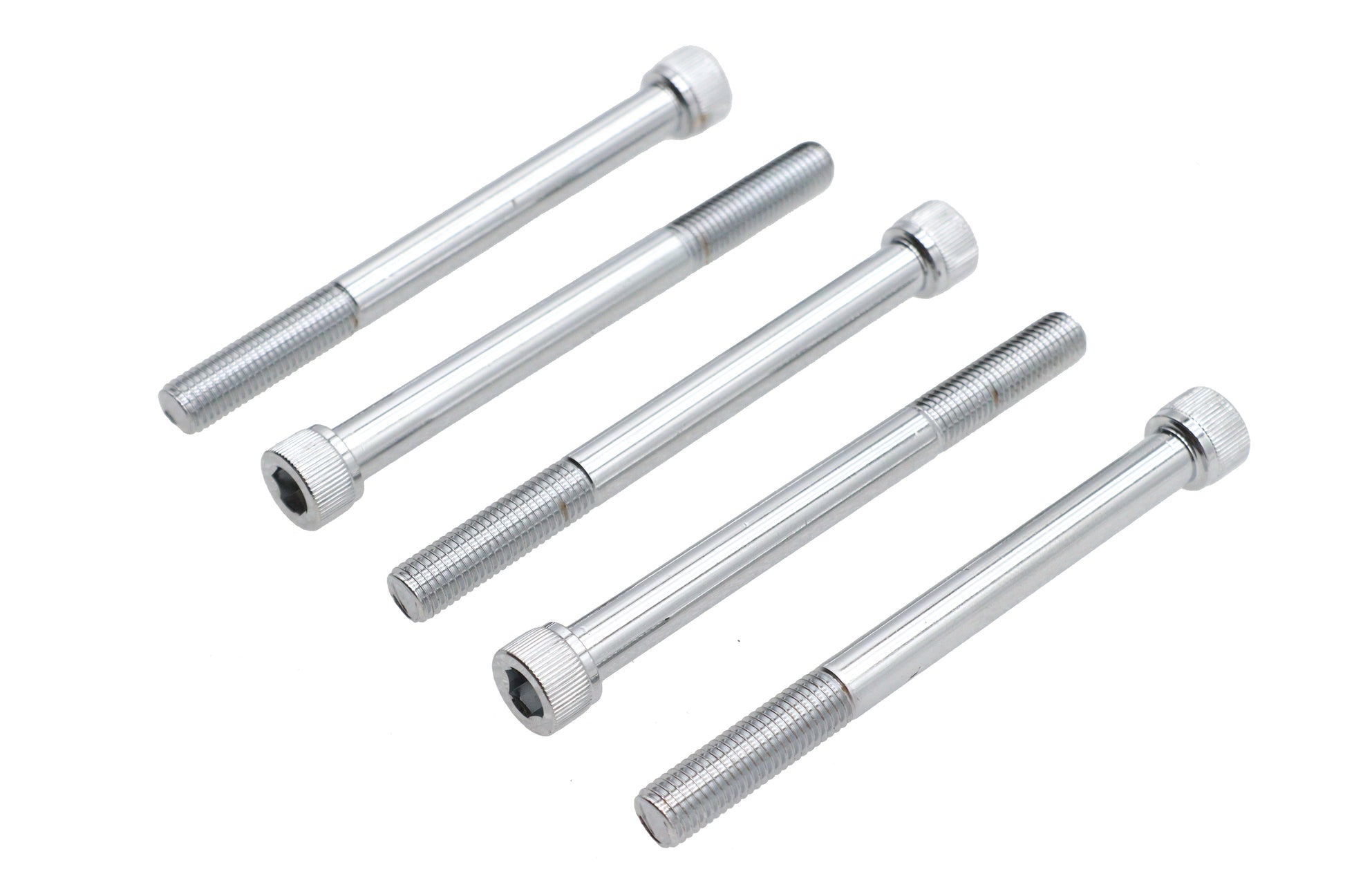 V-Twin Allen Socket Cap Bolt Chrome 5/16 Inch x 3-1/2 Inch, Coarse Thread, Knurled Finish