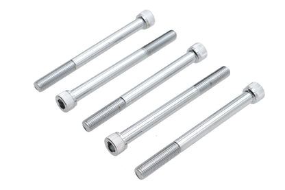 V-Twin Allen Socket Cap Bolt Chrome 5/16 Inch x 3-1/2 Inch, Coarse Thread, Knurled Finish