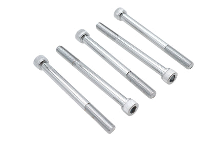 V-Twin Allen Socket Cap Bolt Chrome 5/16 Inch x 3-1/2 Inch, Coarse Thread, Knurled Finish
