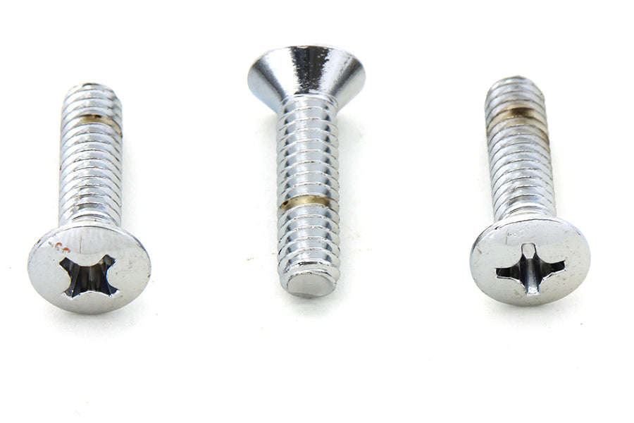 V-Twin Chrome Cover Screw Set Part 40214 - 1/4 inch-20 x 1 inch Phillips Machine Screws