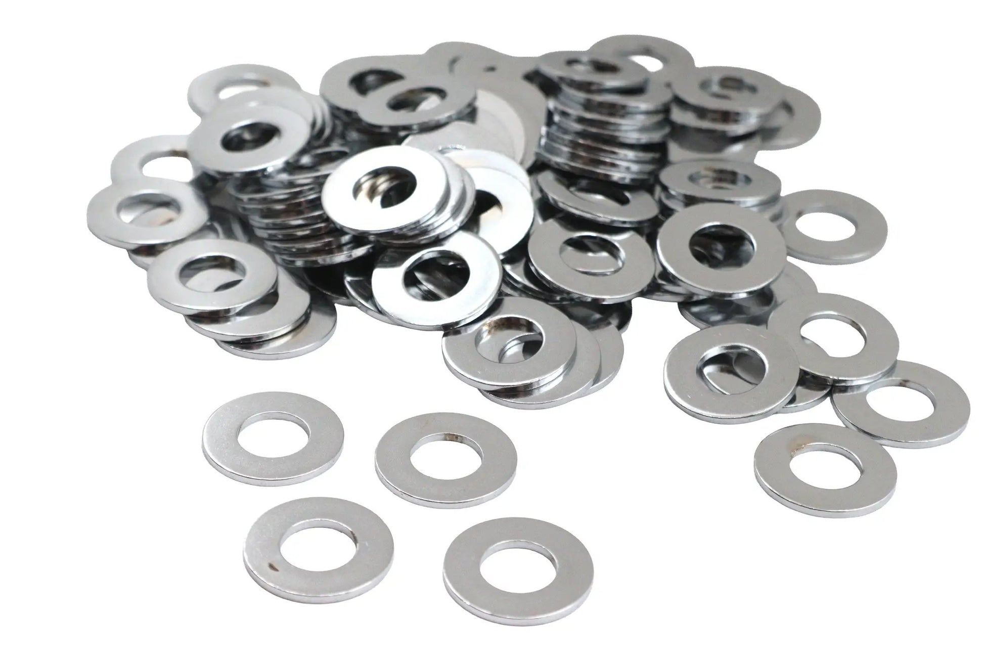 Gardner-Westcott Chrome Flat Washers 3/8 inch Inner Diameter, Pack of 100 by Gardner-Westcott