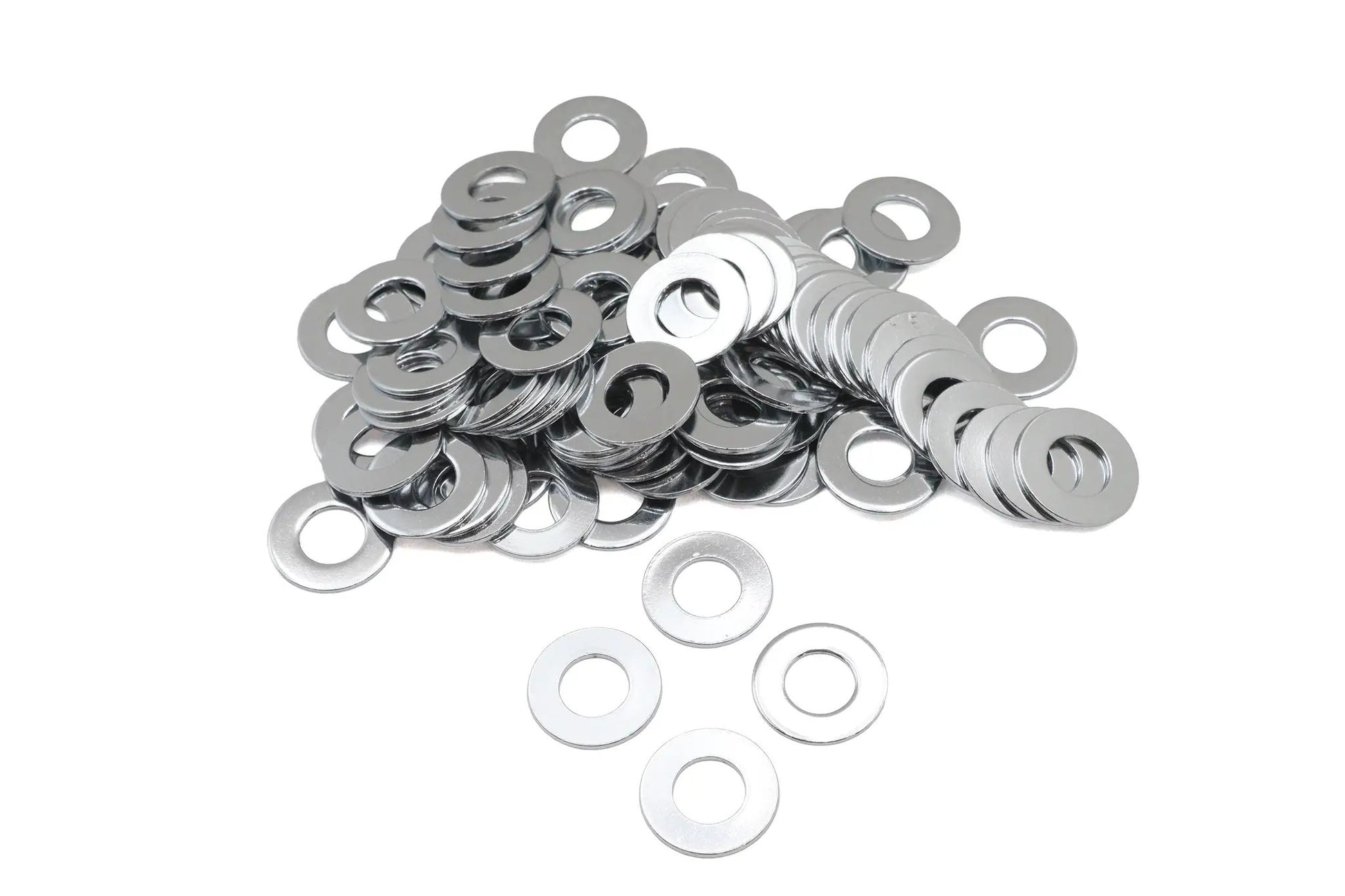 Gardner-Westcott Chrome Flat Washers 7/16 Inch Inner Diameter - Pack of 100 by Gardner-Westcott