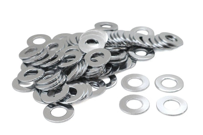 Gardner-Westcott Chrome Flat Washers 7/16 Inch Inner Diameter - Pack of 100 by Gardner-Westcott