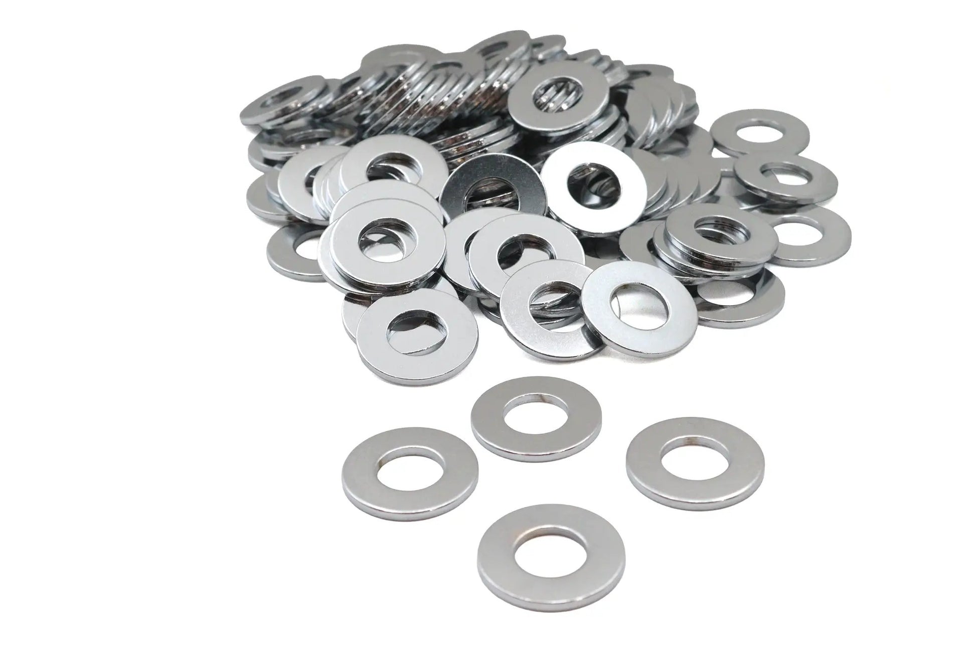 Gardner-Westcott Chrome Flat Washer 1/2 inch Inner Diameter, Pack of 100 by Gardner-Westcott