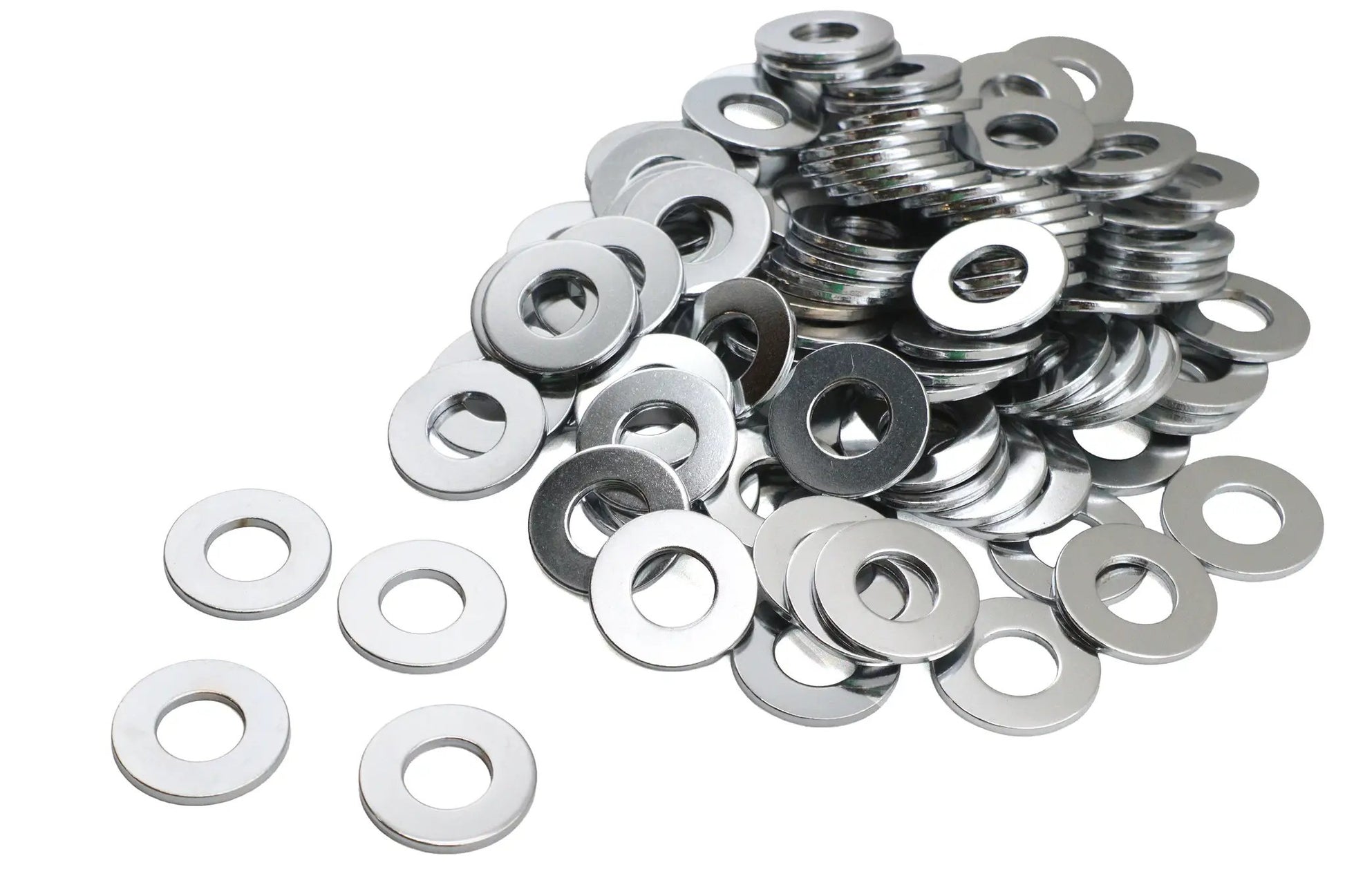 Gardner-Westcott Chrome Flat Washer 1/2 inch Inner Diameter, Pack of 100 by Gardner-Westcott