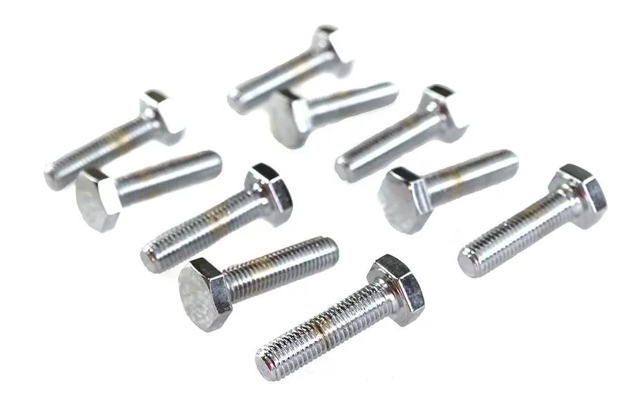 Colony HHC-653 Chrome Hex Cap Bolt 1/4 inch-28 x 1 inch with Fine Thread by Colony