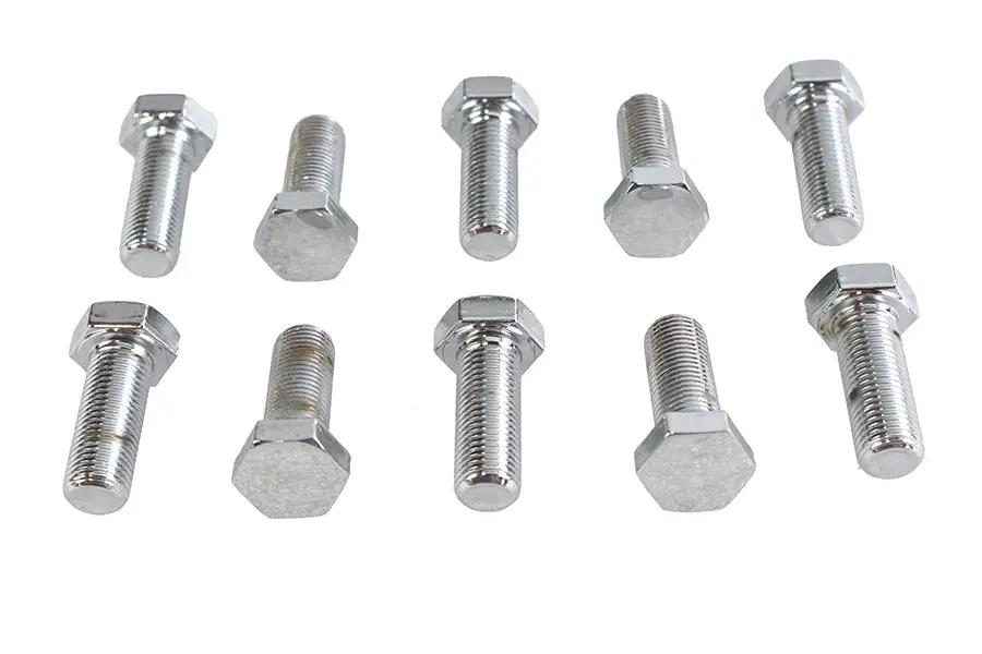 Colony HHC-669 Hex Cap Bolts, Chrome Finish, 3/8 inch x 1 inch, Fine Thread by Colony