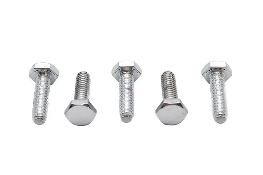 Colony HHC-602 Chrome Hex Cap Bolts, 1/4 inch-20 x 7/8 inch by Colony
