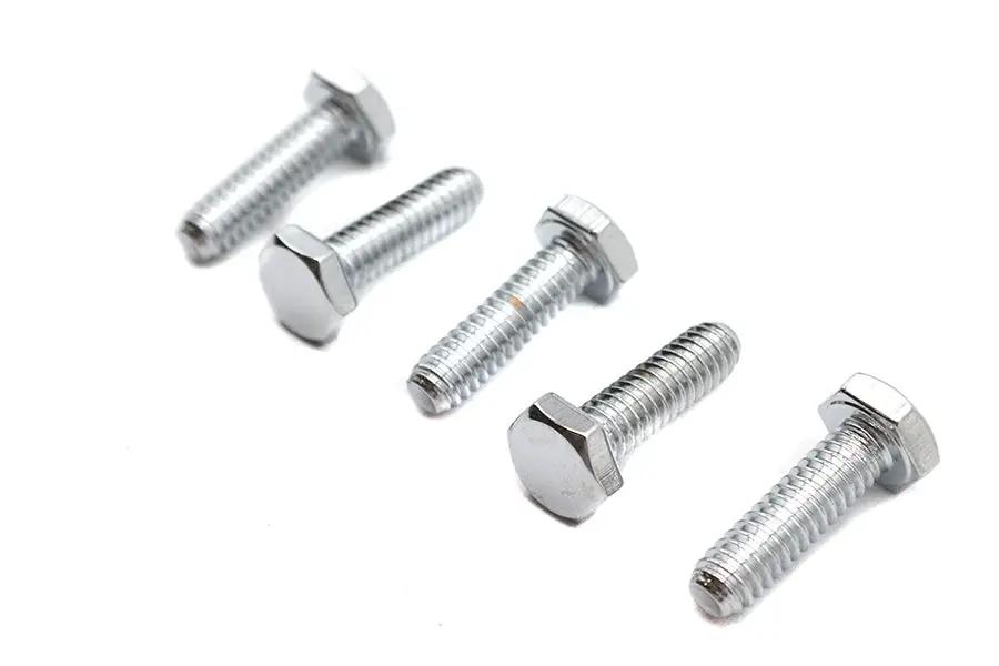 Colony HHC-602 Chrome Hex Cap Bolts, 1/4 inch-20 x 7/8 inch by Colony