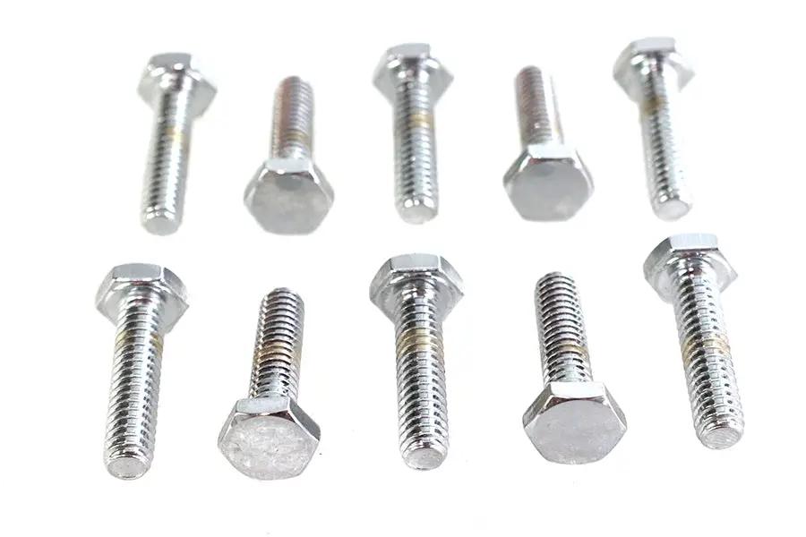 Colony Hex Cap Bolt 1/4 inch-20 x 1 inch Chrome Finish, Coarse Thread - Premium Fastener by Colony