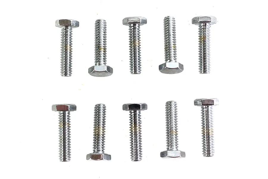 Colony Hex Cap Bolt 1/4 inch-20 x 1 inch Chrome Finish, Coarse Thread - Premium Fastener by Colony