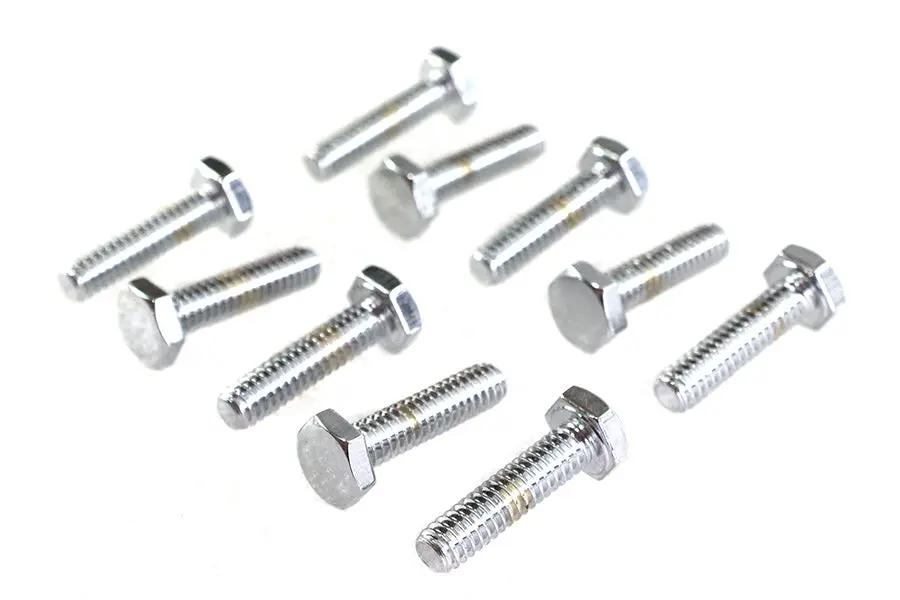 Colony Hex Cap Bolt 1/4 inch-20 x 1 inch Chrome Finish, Coarse Thread - Premium Fastener by Colony