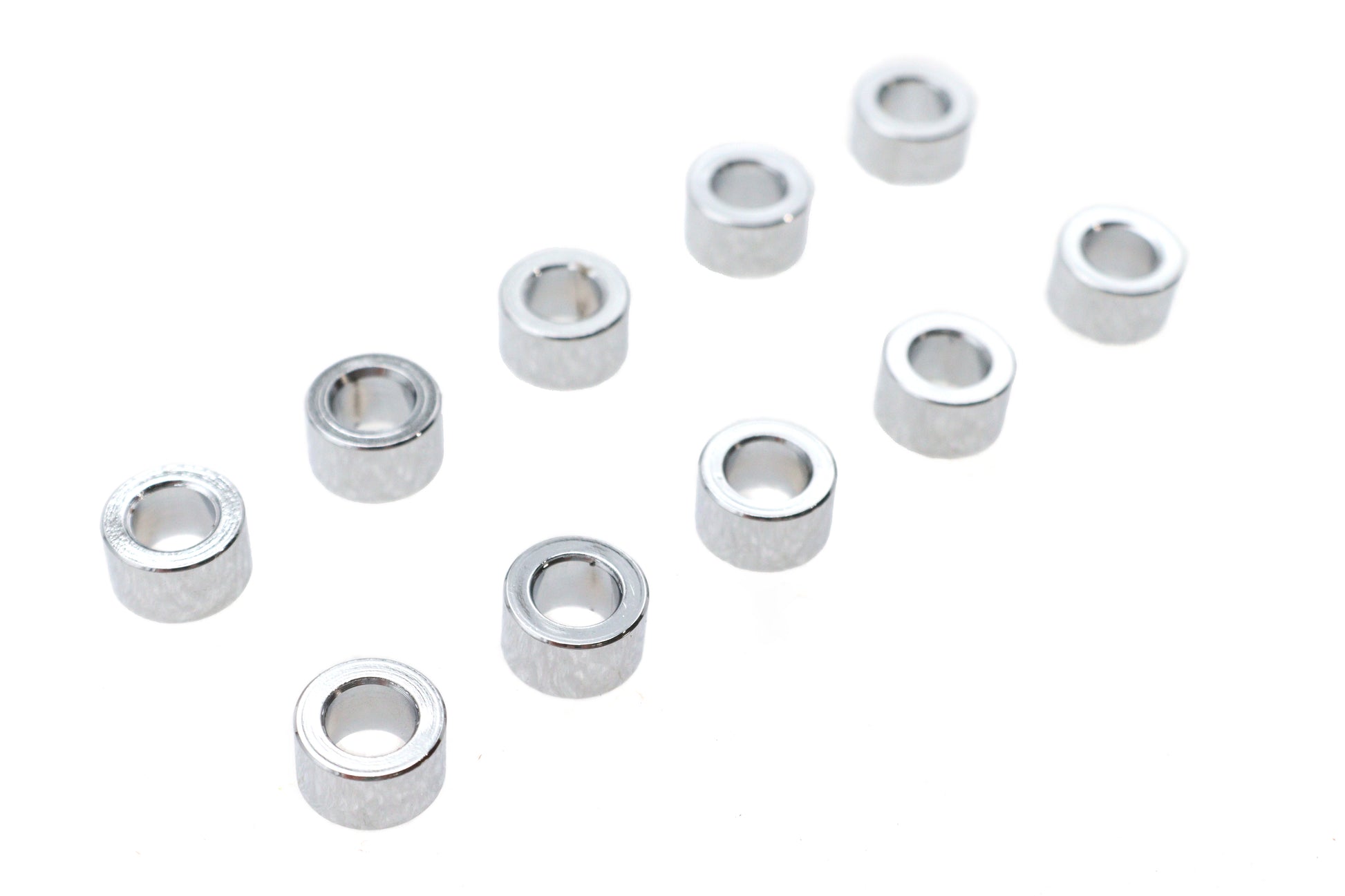 Gardner-Westcott Chrome Steel Spacers 1/4 inch Inner Diameter, 7/16 inch Outer Diameter, 3/16 inch Length - Pack of 10