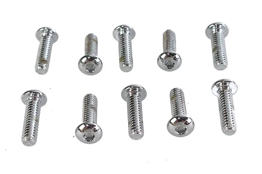 Colony BHC-831 Allen Button Head Screws, 1/4 inch x 7/8 inch, Chrome Finish, Coarse Threads by Colony