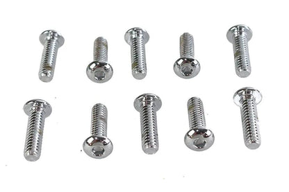Colony BHC-831 Allen Button Head Screws, 1/4 inch x 7/8 inch, Chrome Finish, Coarse Threads by Colony