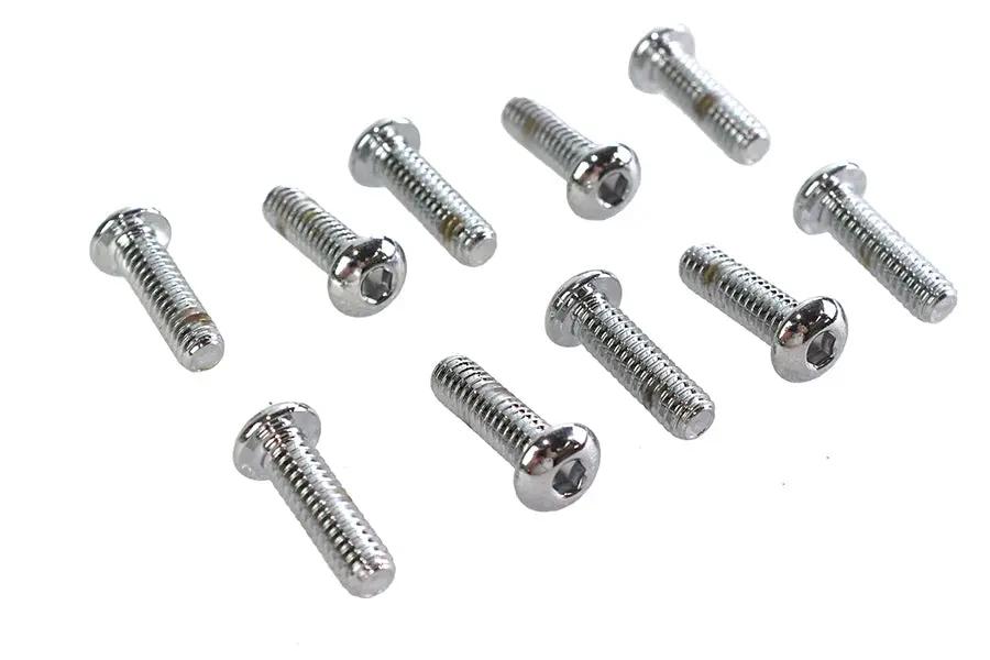 Colony BHC-831 Allen Button Head Screws, 1/4 inch x 7/8 inch, Chrome Finish, Coarse Threads by Colony