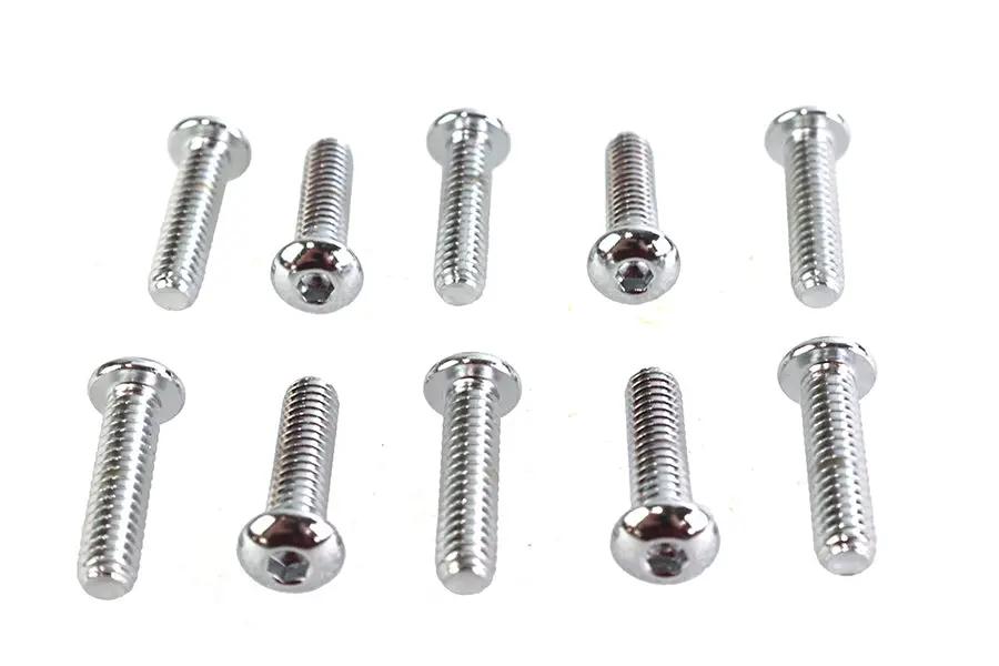 Gardner-Westcott Allen Button Head Screws Chrome 1/4 inch x 1 inch, Coarse Thread, Pack of 50 by Gardner-Westcott
