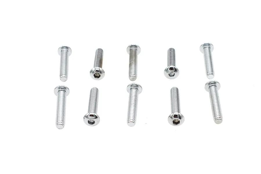 Colony BHC-834 Allen Button Head Screws, Chrome Finish, 1/4 inch x 1-1/4 inch by Colony