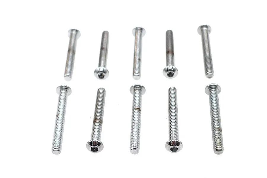 Colony BHC-837 Allen Button Head Screws, 1/4 inch x 2 inch, Chrome Finish by Colony