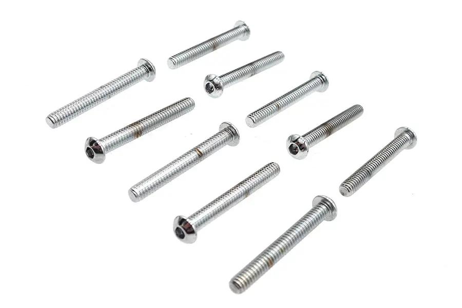 Colony BHC-837 Allen Button Head Screws, 1/4 inch x 2 inch, Chrome Finish by Colony