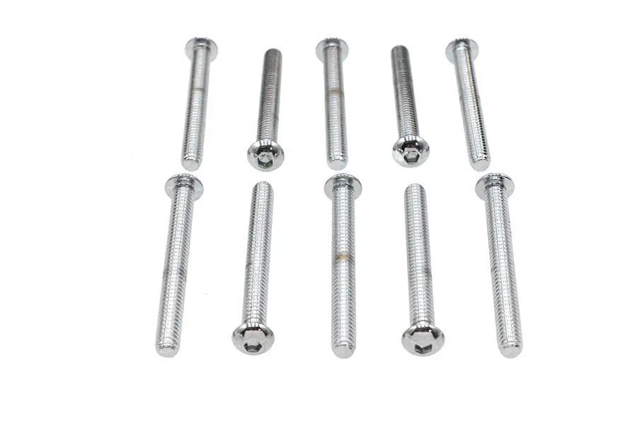 Colony BHC-838 Allen Button Head Screws, Chrome Finish, 1/4 inch x 2-1/4 inch by Colony