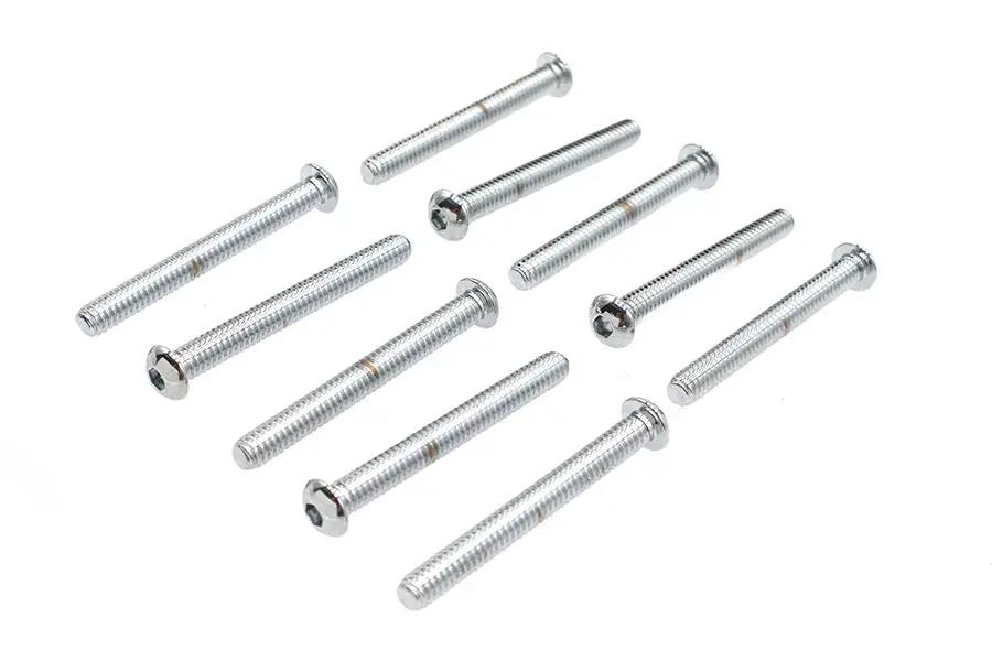 Colony BHC-838 Allen Button Head Screws, Chrome Finish, 1/4 inch x 2-1/4 inch by Colony