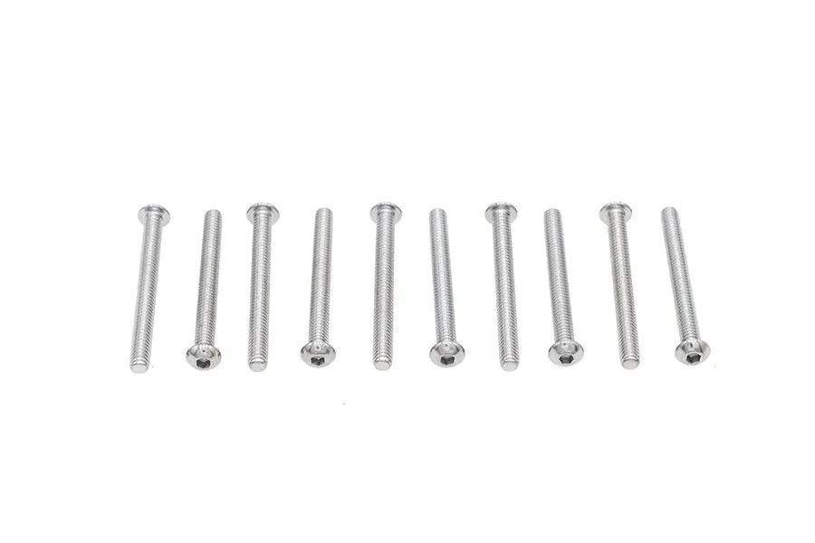 Colony BHC-839 Allen Button Head Screws - 1/4 inch x 2-1/2 inch Chrome Finish Coarse Threads by Colony