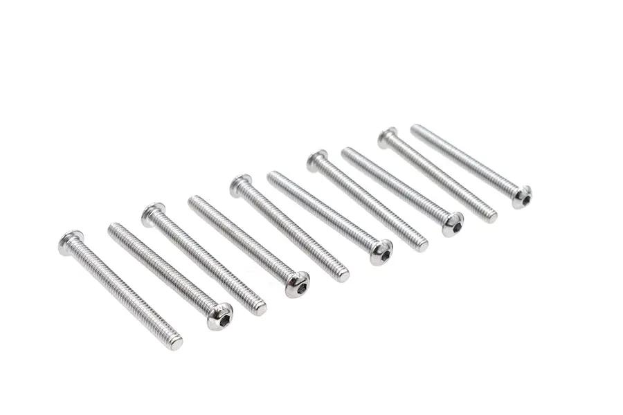 Colony BHC-839 Allen Button Head Screws - 1/4 inch x 2-1/2 inch Chrome Finish Coarse Threads by Colony