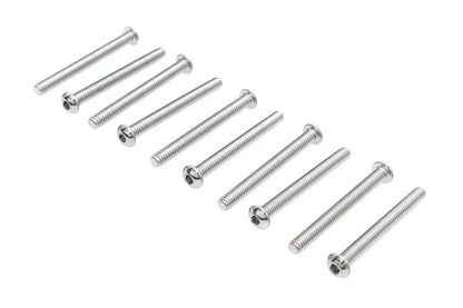 Colony BHC-839 Allen Button Head Screws - 1/4 inch x 2-1/2 inch Chrome Finish Coarse Threads by Colony