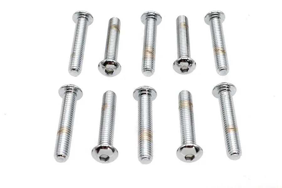Gardner-Westcott Allen Button Head Screws Chrome 3/8 inch-16 x 2 inch, Coarse Thread, Pack of 10 by Gardner-Westcott