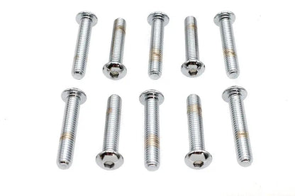 Gardner-Westcott Allen Button Head Screws Chrome 3/8 inch-16 x 2 inch, Coarse Thread, Pack of 10 by Gardner-Westcott
