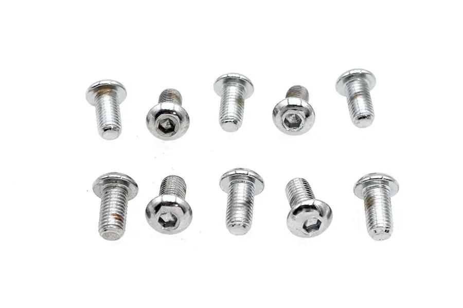 Colony BHC-808 Allen Button Head Screws Chrome Finish, 1/4 inch x 1/2 inch - Fine Threads by Colony