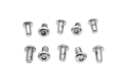 Colony BHC-808 Allen Button Head Screws Chrome Finish, 1/4 inch x 1/2 inch - Fine Threads by Colony