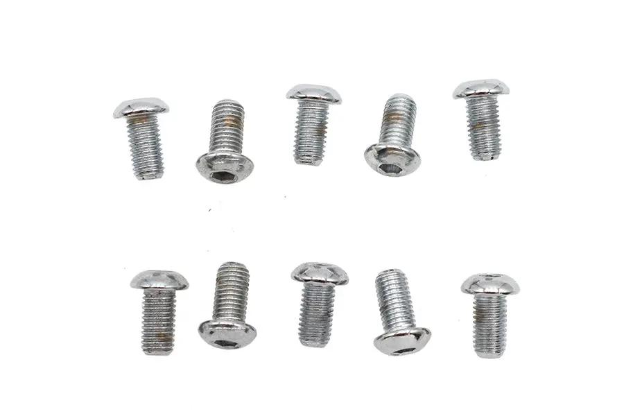 Colony BHC-808 Allen Button Head Screws Chrome Finish, 1/4 inch x 1/2 inch - Fine Threads by Colony