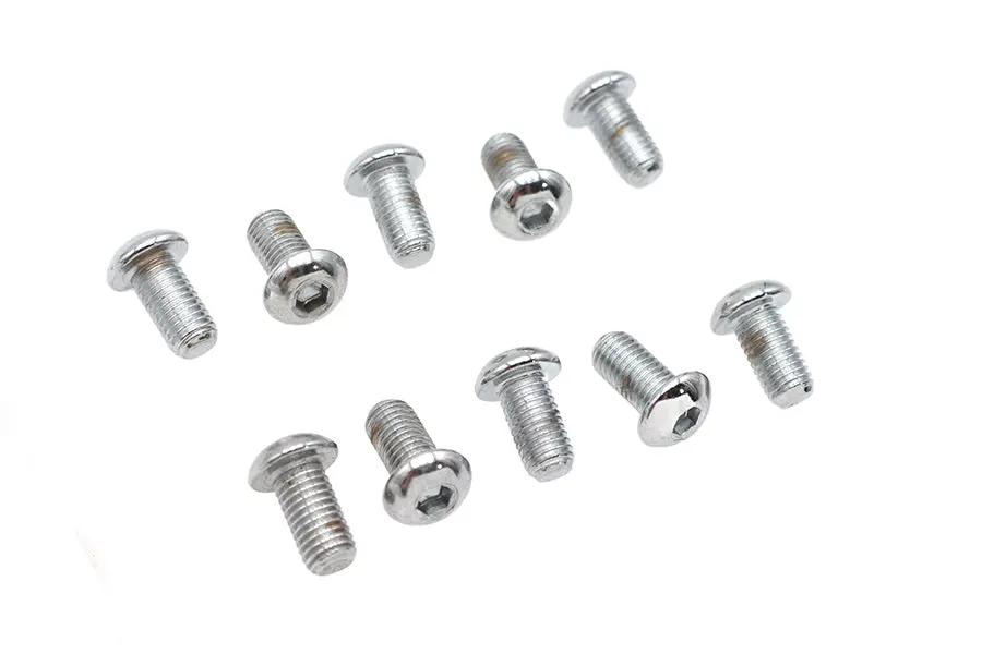 Colony BHC-808 Allen Button Head Screws Chrome Finish, 1/4 inch x 1/2 inch - Fine Threads by Colony