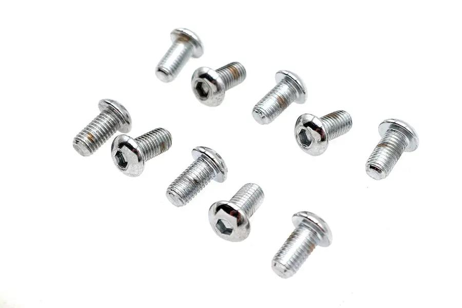 Colony BHC-808 Allen Button Head Screws Chrome Finish, 1/4 inch x 1/2 inch - Fine Threads by Colony