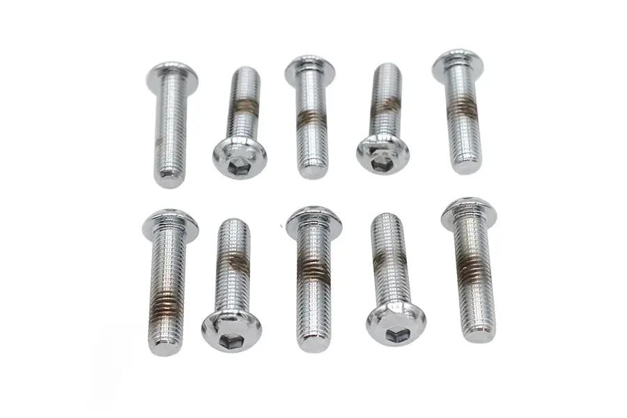 Colony BHC-810 Allen Button Head Screws, 1/4 inch x 1 inch, Chrome Finish by Colony