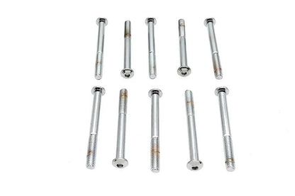 V-Twin Allen Button Head Screws Chrome Finish 1/4 inch x 2-5/8 inch, Coarse Threads by V-Twin