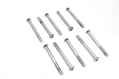 V-Twin Allen Button Head Screws Chrome Finish 1/4 inch x 2-5/8 inch, Coarse Threads by V-Twin